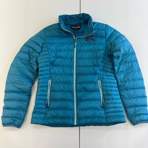 Patagonia Puffer Jacket Sweater Down Full Zip Blue 84683 Womens Small